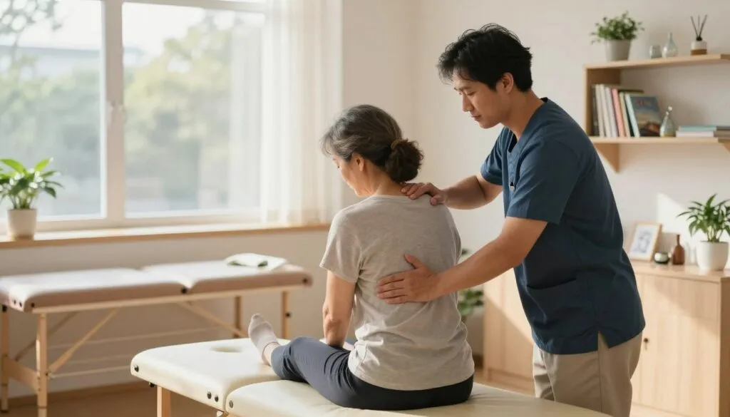 osteopata badanie manualne, praca z pacjentem holistycznie