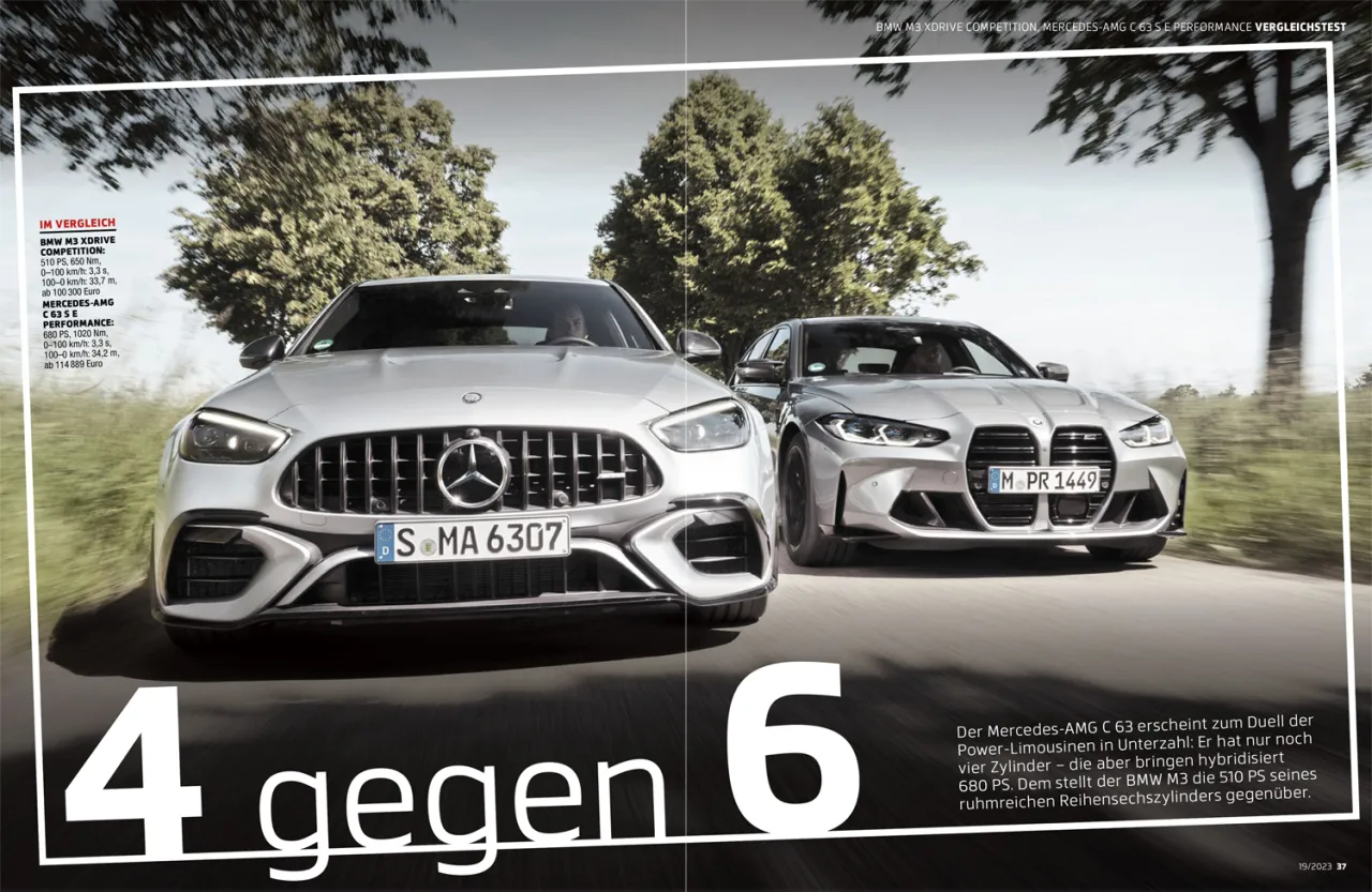 Mercedes-AMG C63 S E Performance vs BMW M3 G80