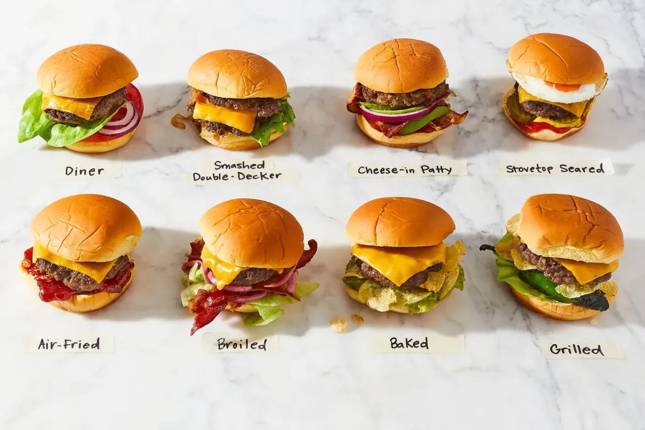 Différentes coupes de bœuf pour burger