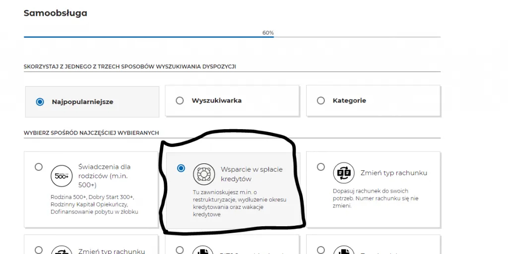 wakacje kredytowe mBank formularz