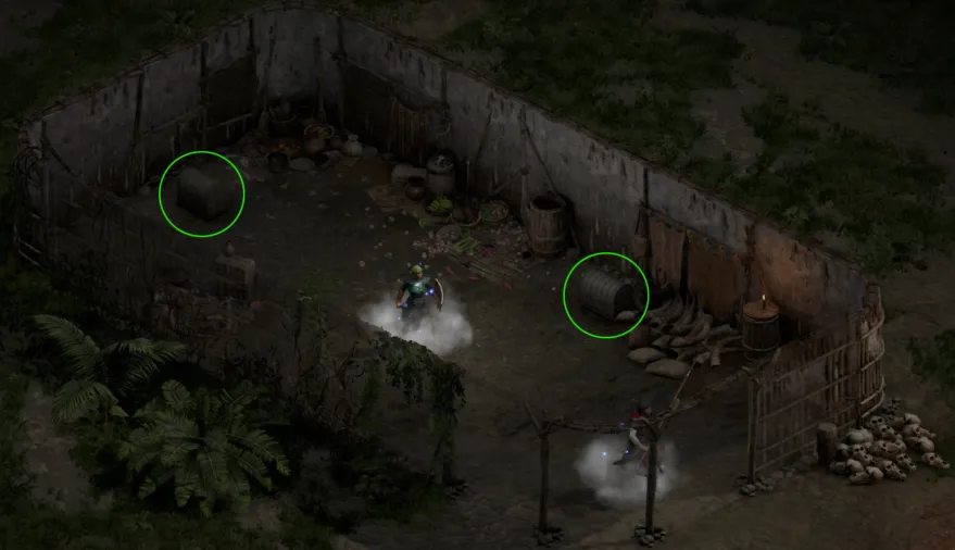 Diablo 2 Resurrected Lower Kurast super skrzynki ogniska