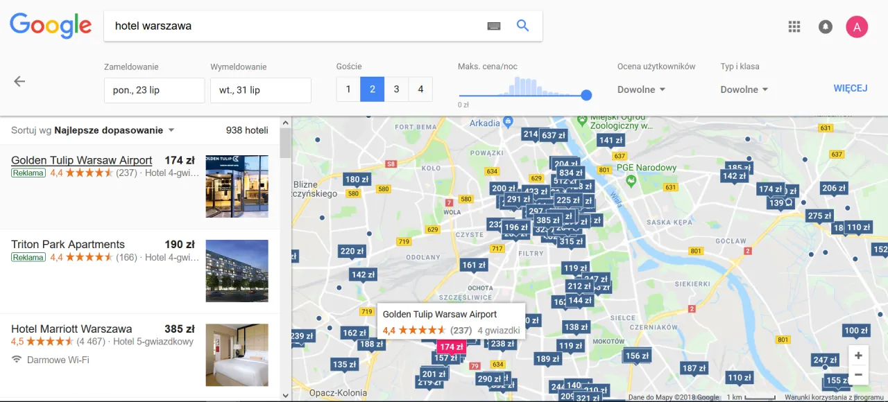 Google Ads dla hoteli