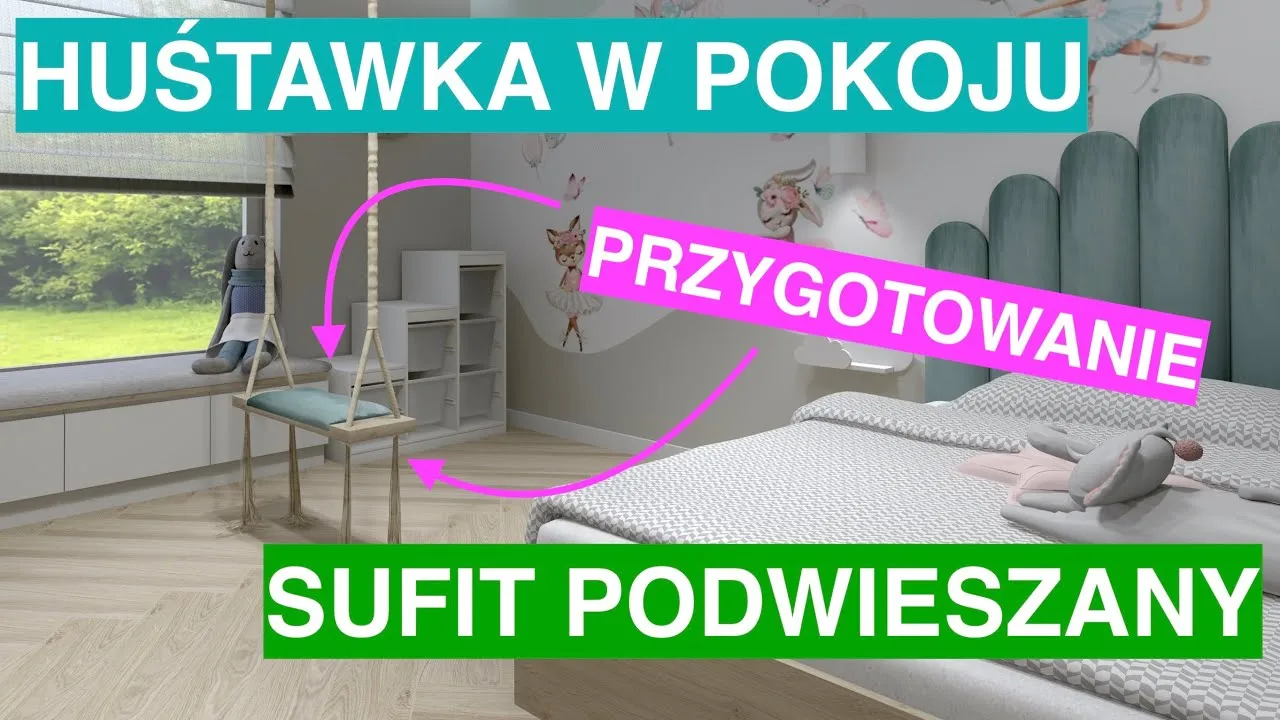 Montaż huśtawki w suficie betonowym krok po kroku