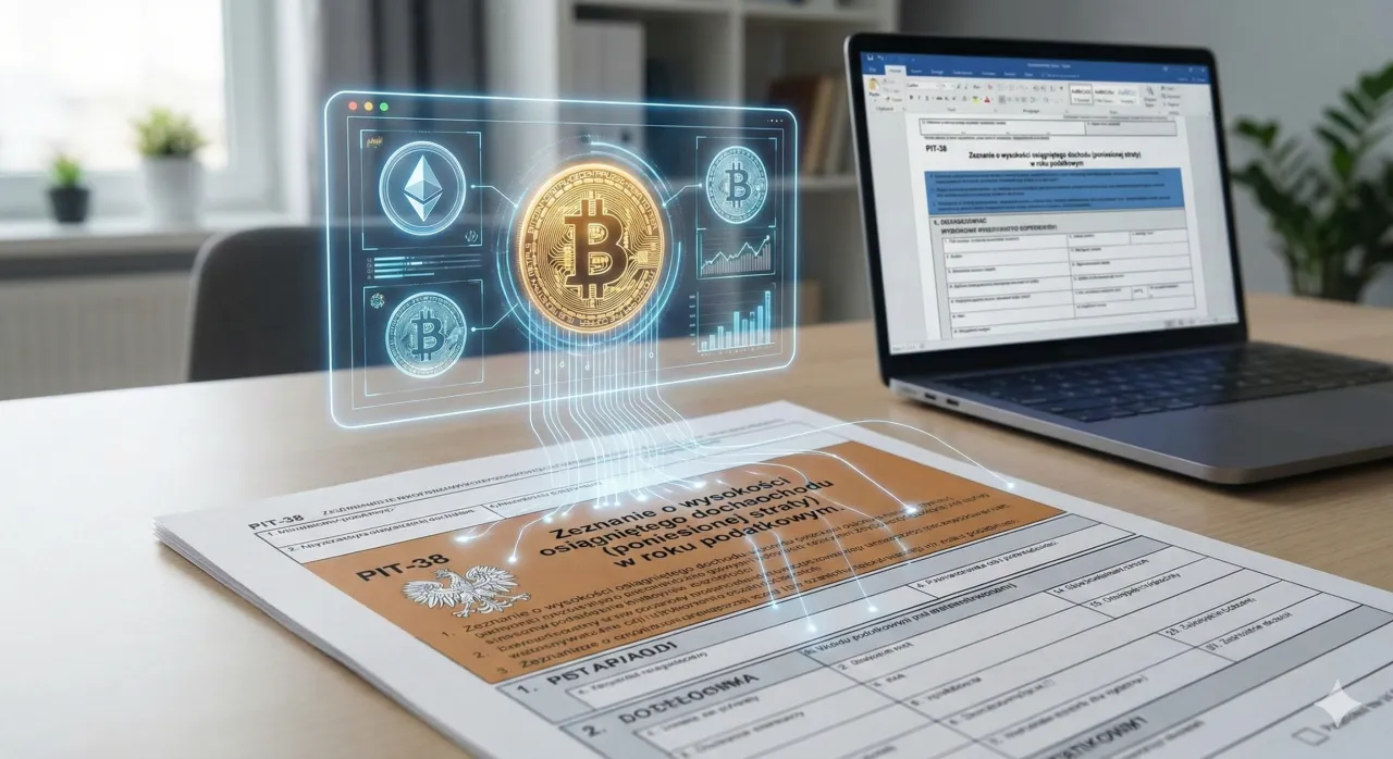 przedsiębiorca kalkulujący podatki laptop