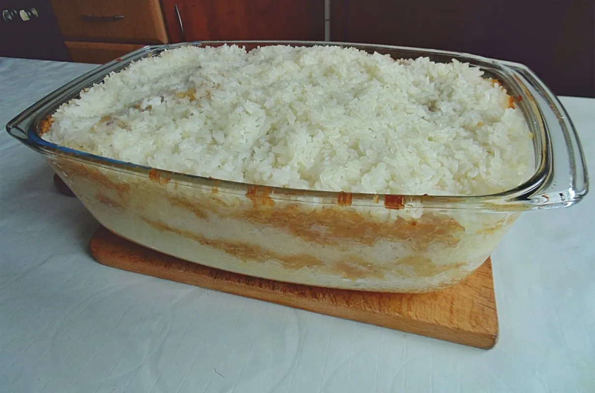 składniki zapiekanka ryż z jabłkami