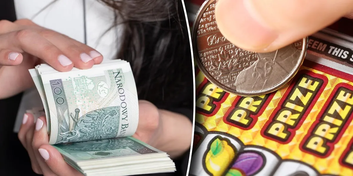 wygrana zdrapka lotto z pieniędzmi