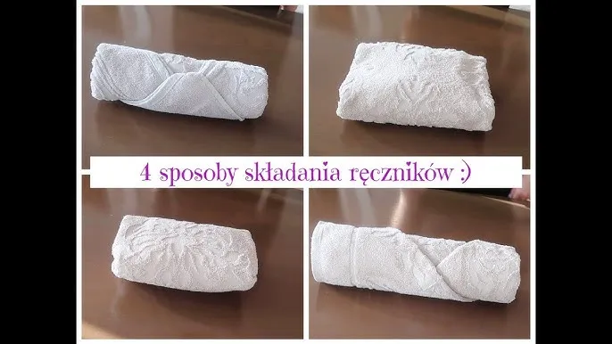podstawowe techniki składania ręczników hotelowych kostka rulon pasek