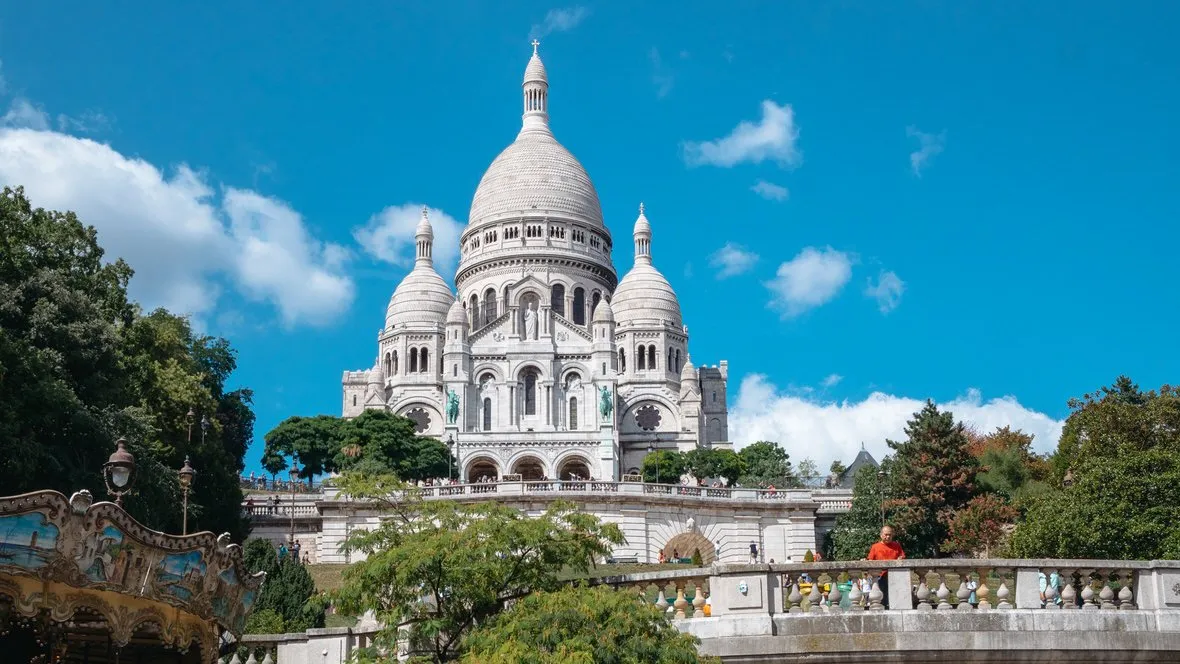 Montmartre bazylika Sacré-Cœur widok na Paryż