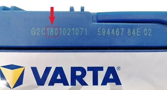 data produkcji akumulatora kod