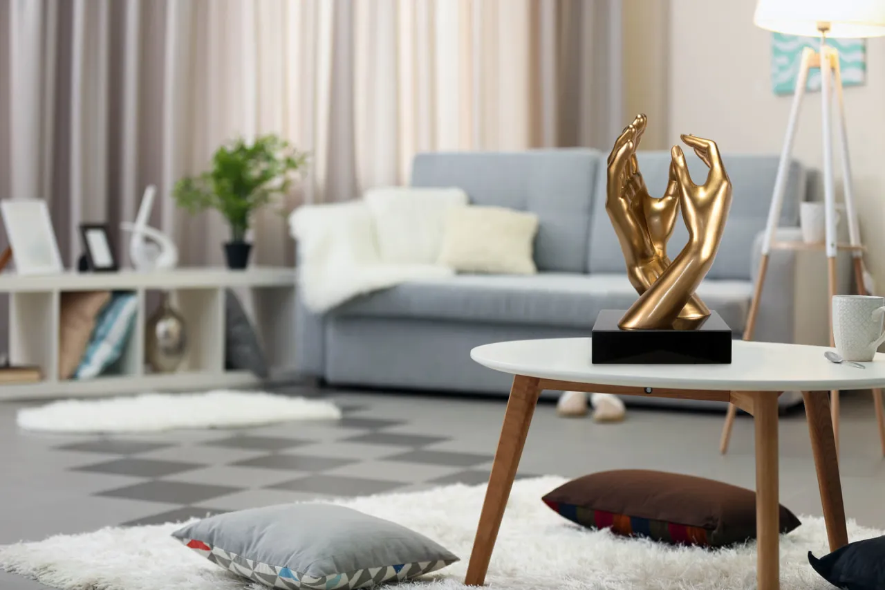 Gro&szlig;e Skulptur Wohnzimmer Platzierung Beispiele