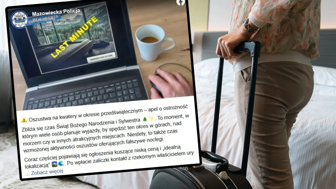 Oszustwa na noclegi przed świętami. Uważaj na