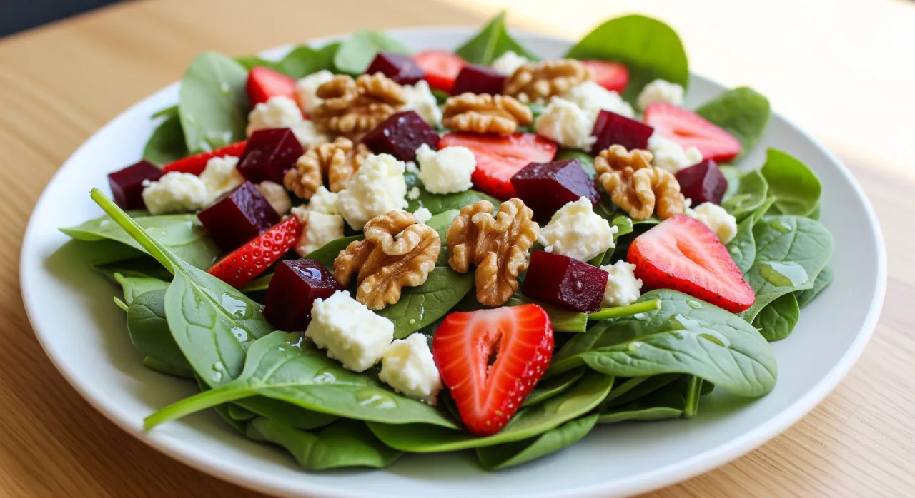 talerz wegetariański bogaty w żelazo i witaminę c