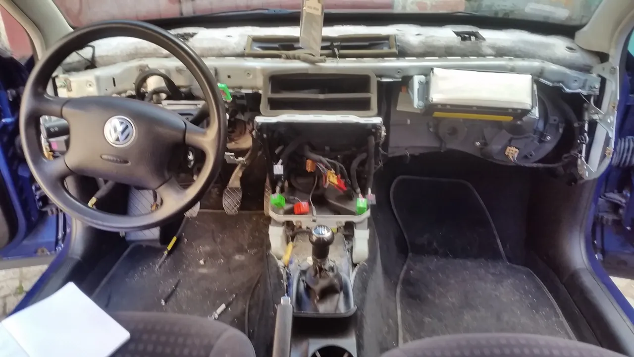 Wymiana nagrzewnicy VW T4 deska rozdzielcza