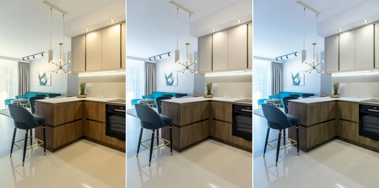 Planowanie stref oświetleniowych w kuchni schemat