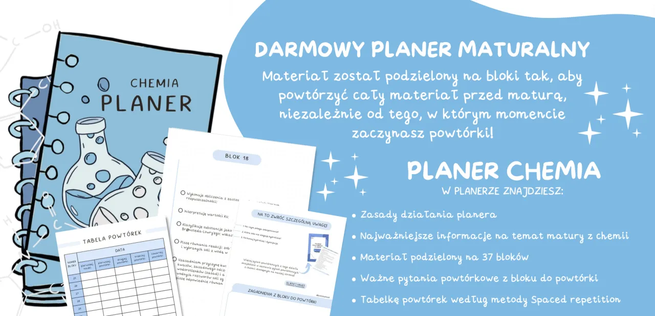 Harmonogram nauki chemii matura