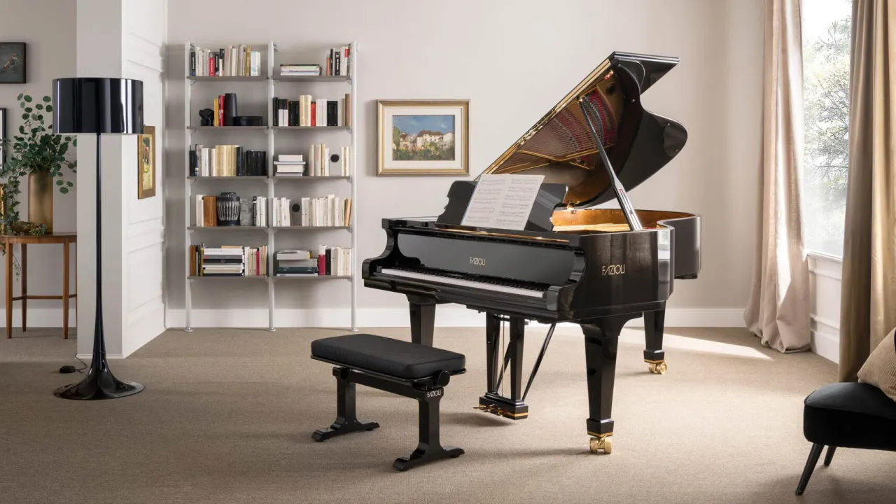 Fazioli fortepiany modele showroom