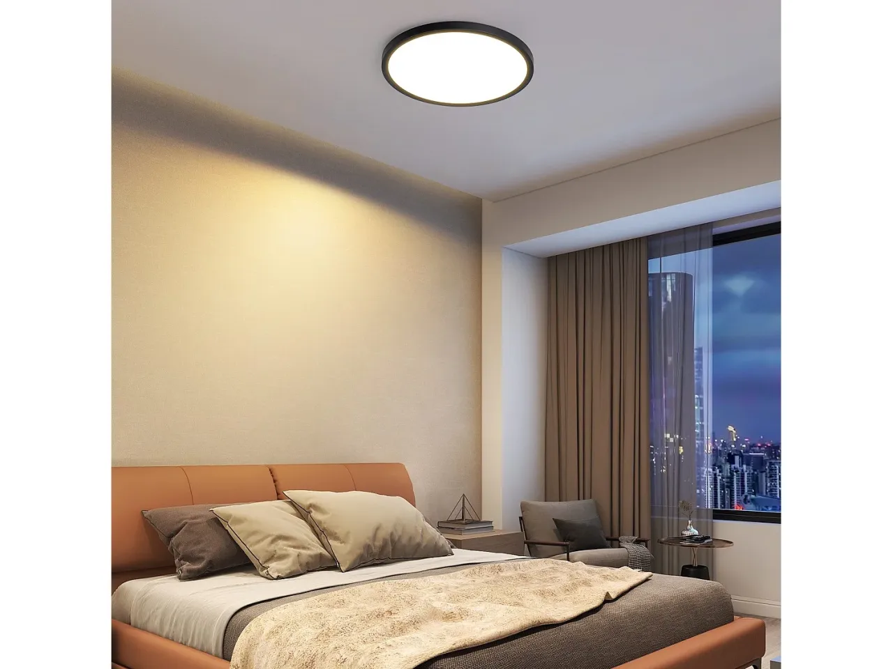 ciepłe oświetlenie led do sypialni