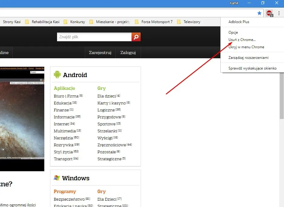 Strona prosi o wyłączenie adblocka