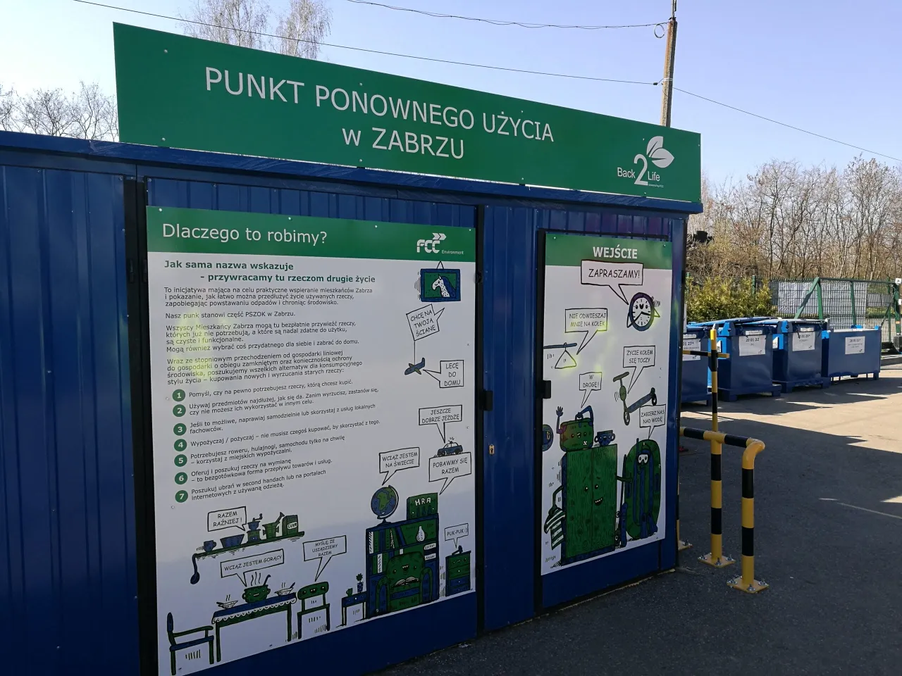 PSZOK Zabrze Cmentarna brama wjazdowa