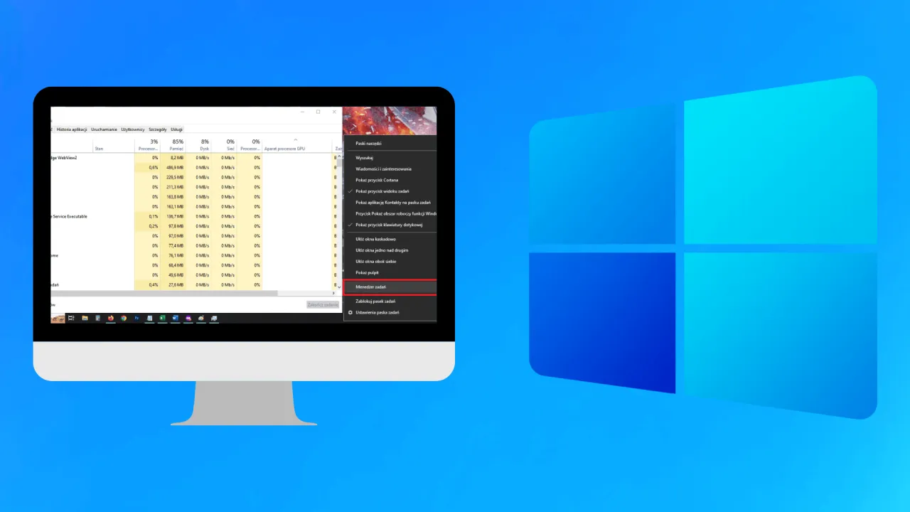 Menedżer Zadań Windows 8 zakończ zadanie