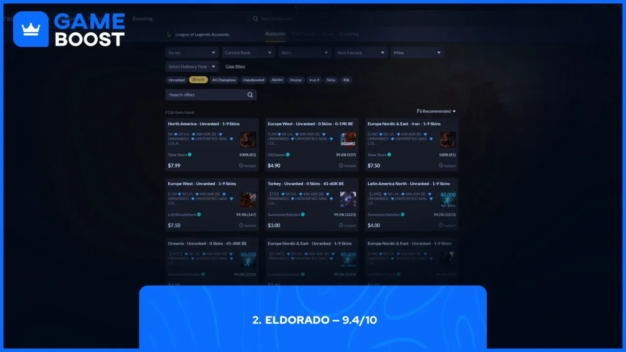 Wycena konta League of Legends czynniki