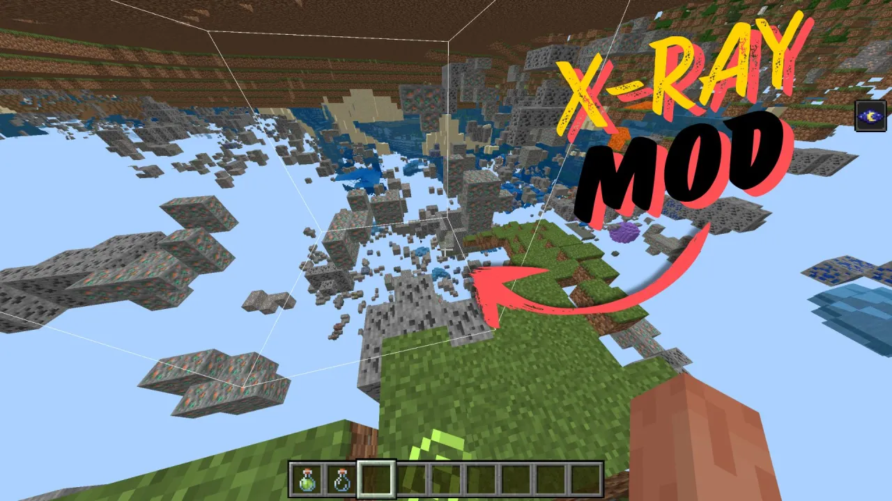 Minecraft X-Ray mod screenshot