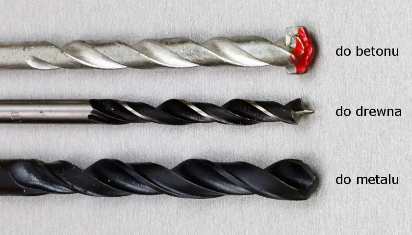 różnice wiertła do metalu drewna betonu