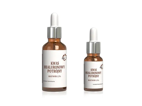 różne stężenia kwasu hialuronowego w butelkach