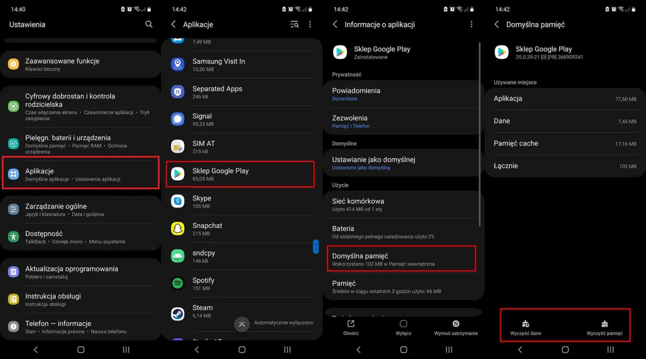 błędy aktualizacji aplikacji