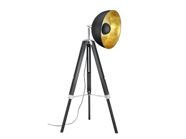 Zdjęcie  Lampa stojąca czarna loft - Najlepsze lampy loftowe do salonu i sypialni