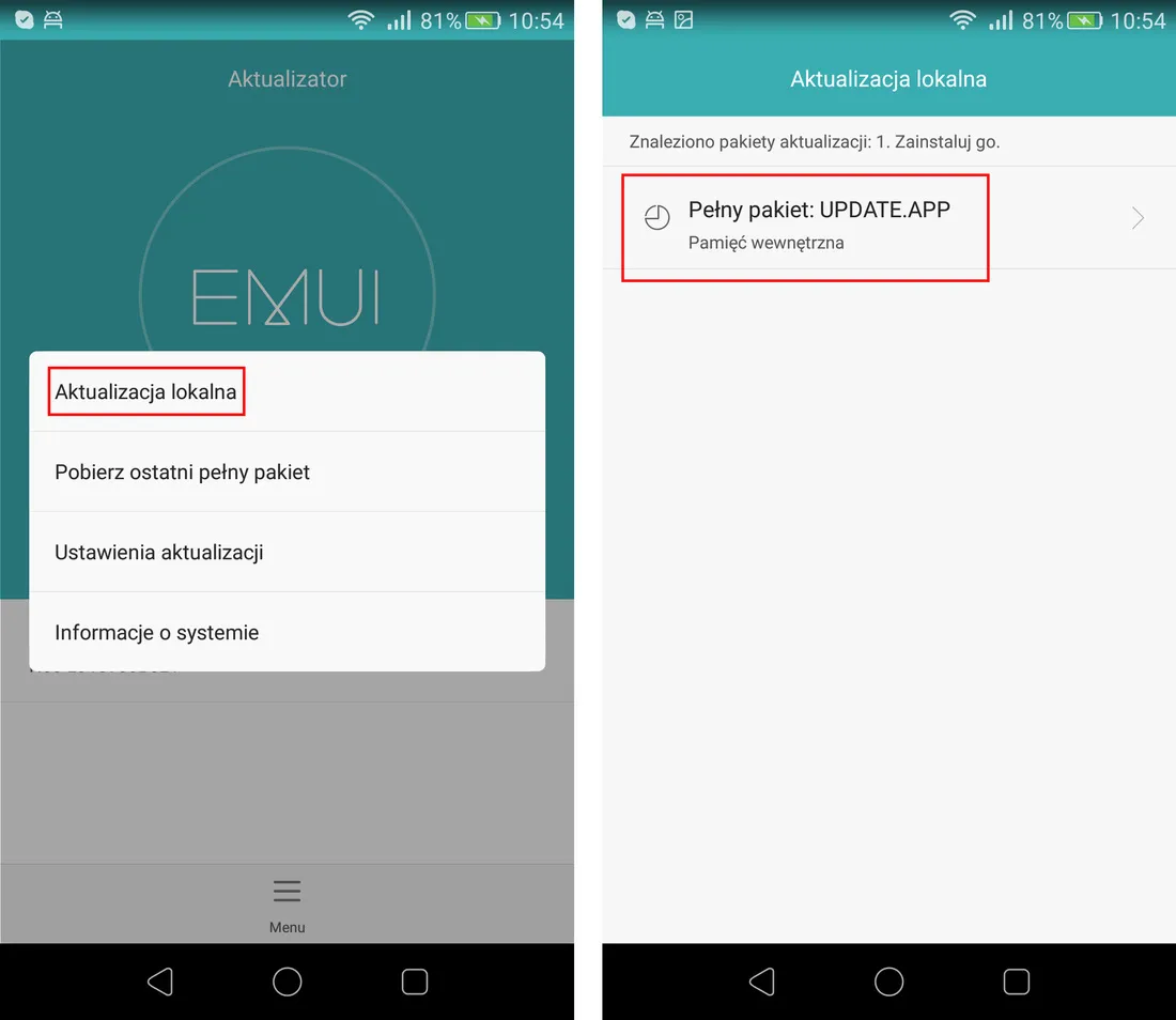 aktualizacja androida 6.0 ustawienia