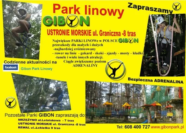 Park Linowy Gibon Ustronie Morskie widok ogólny