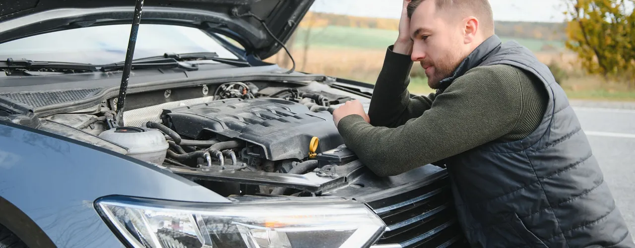 Mécanicien remplaçant un filtre à particules sous une voiture