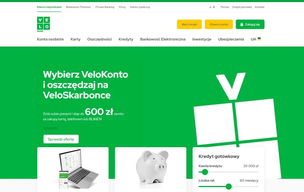 VeloBank logo decyzja kredytowa