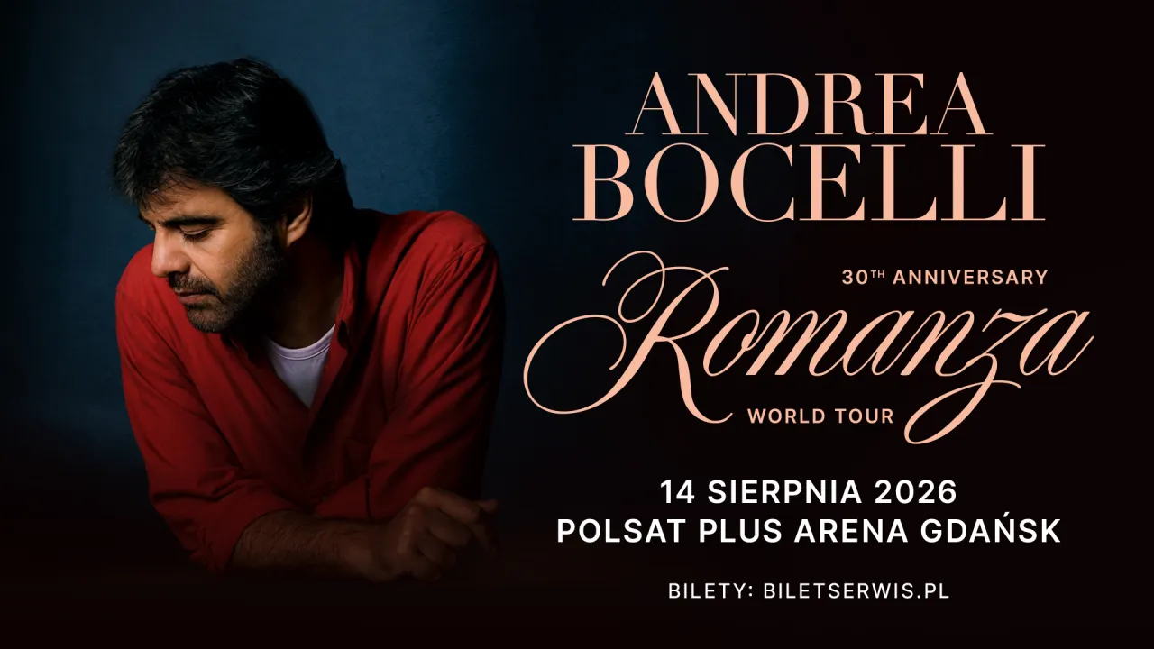 Chcesz wiedzieć, ile kosztuje bilet na koncert Andrea Bocelli? Sprawdź datę i miejsce: 14 sierpnia 2026, Polsat Plus Arena Gdańsk. Bilety: biletserwis.pl