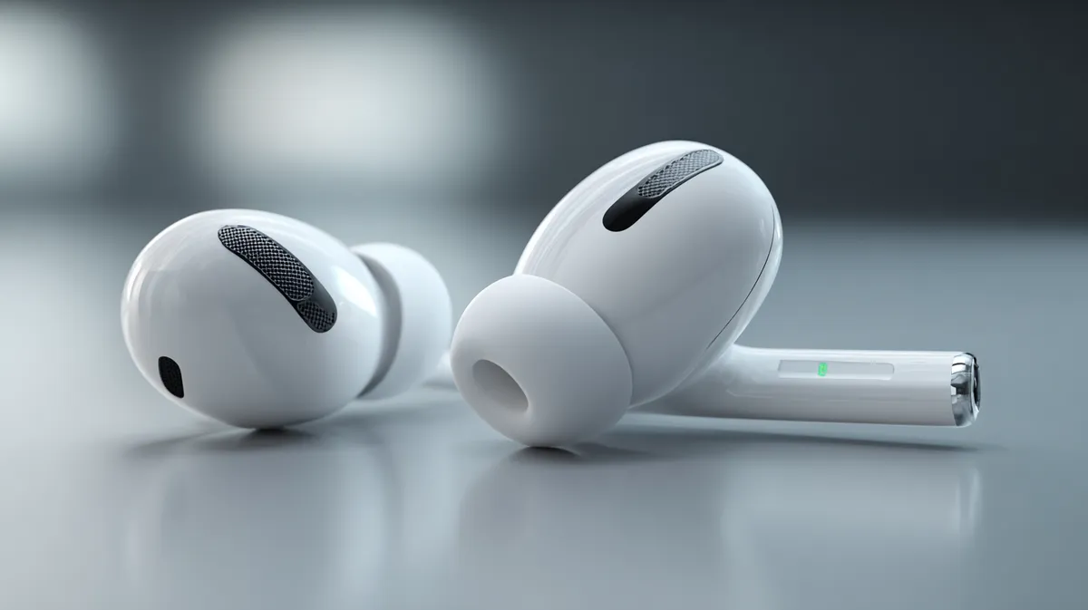 AirPods w trybie parowania z otwartym etui
