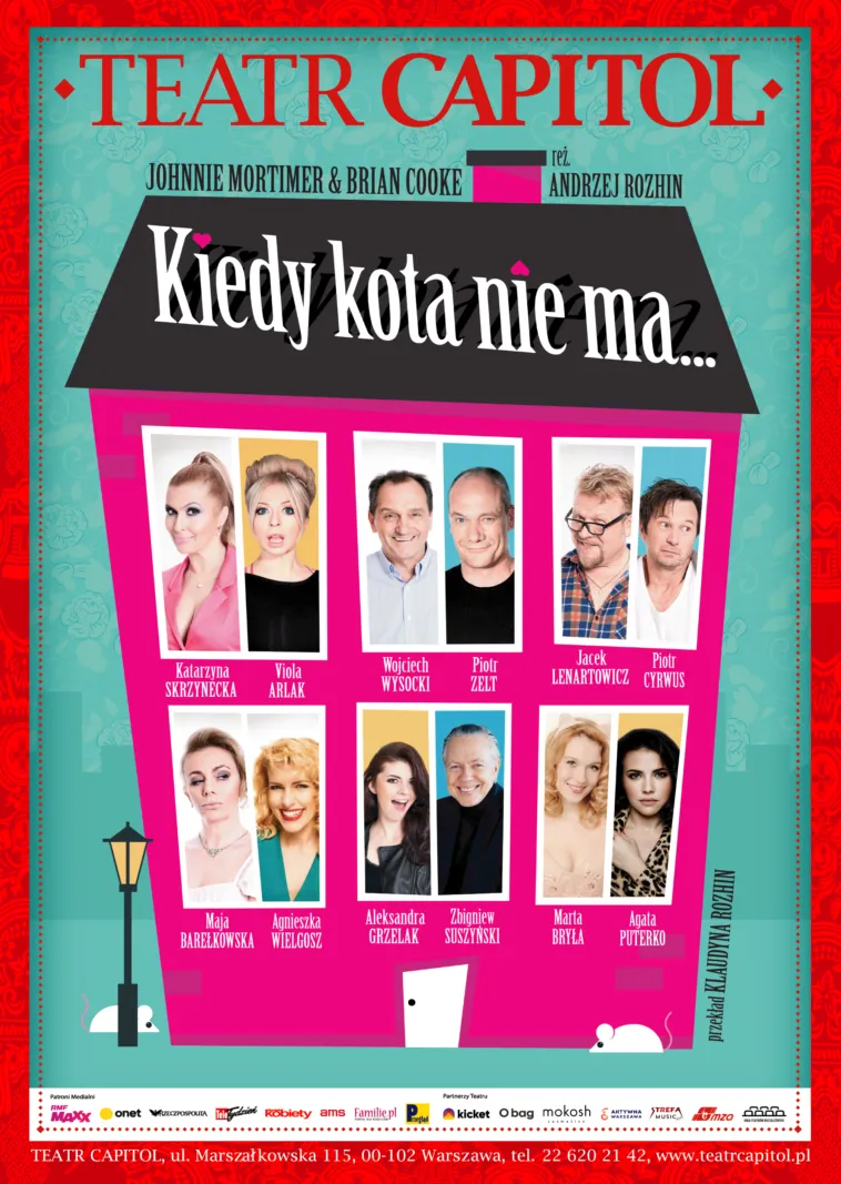Zdjęcie Aktorzy w teatrze capitol w sztuce kiedy kota nie ma – poznaj ich talenty