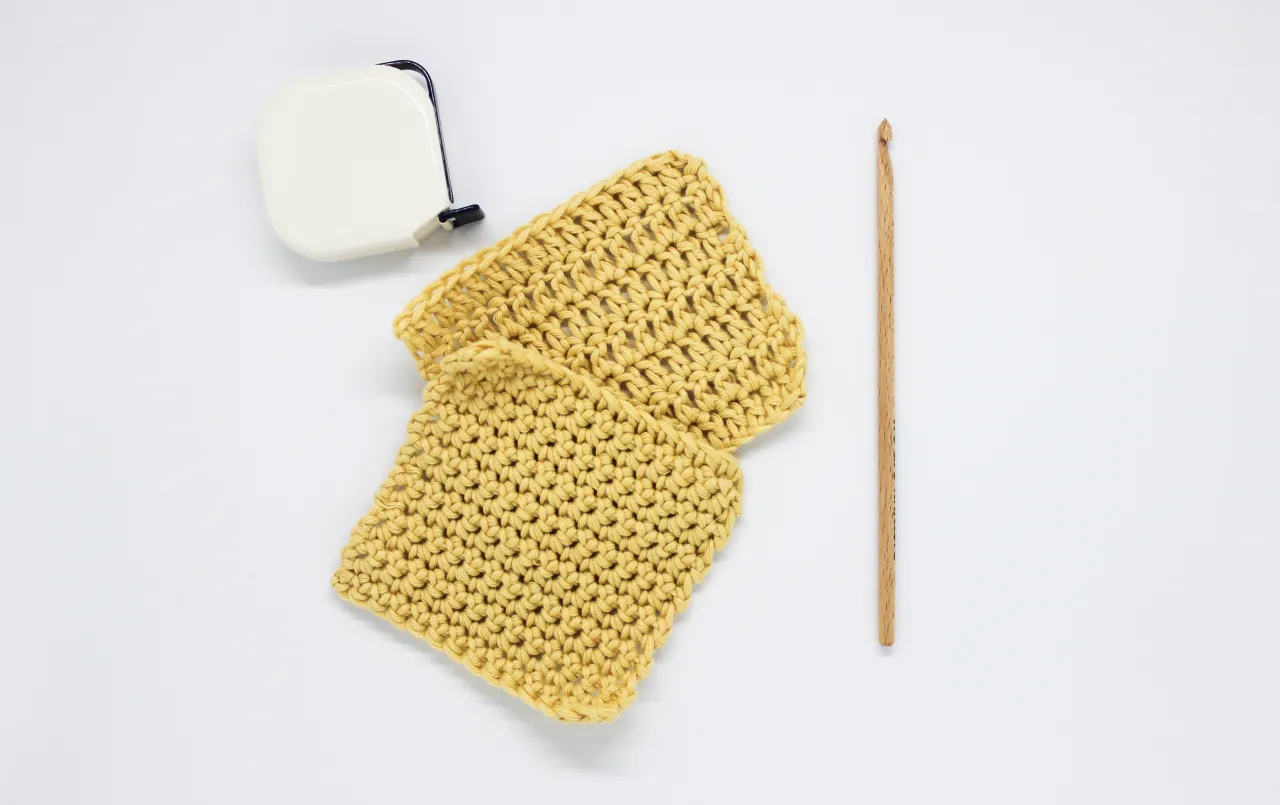 pr&oacute;bka dziewiarska szydełkowa 10x10 cm