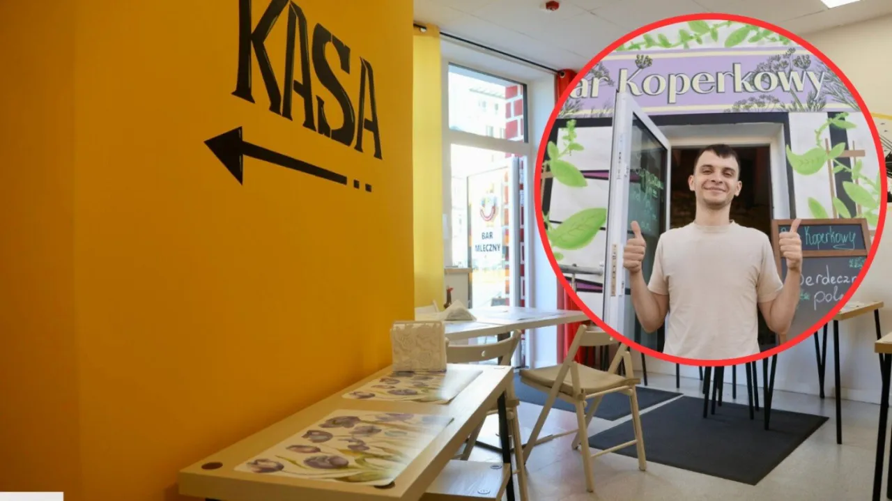 Warszawski bar mleczny wnętrze jedzenie