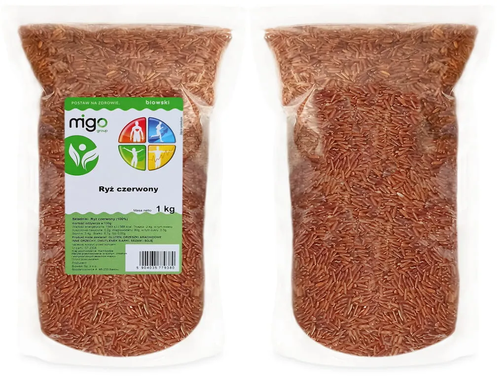 czerwony ryż przed gotowaniem płukanie moczenie