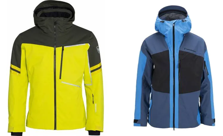 funkcje kurtki narciarskiej infografika, detale kurtki narciarskiej