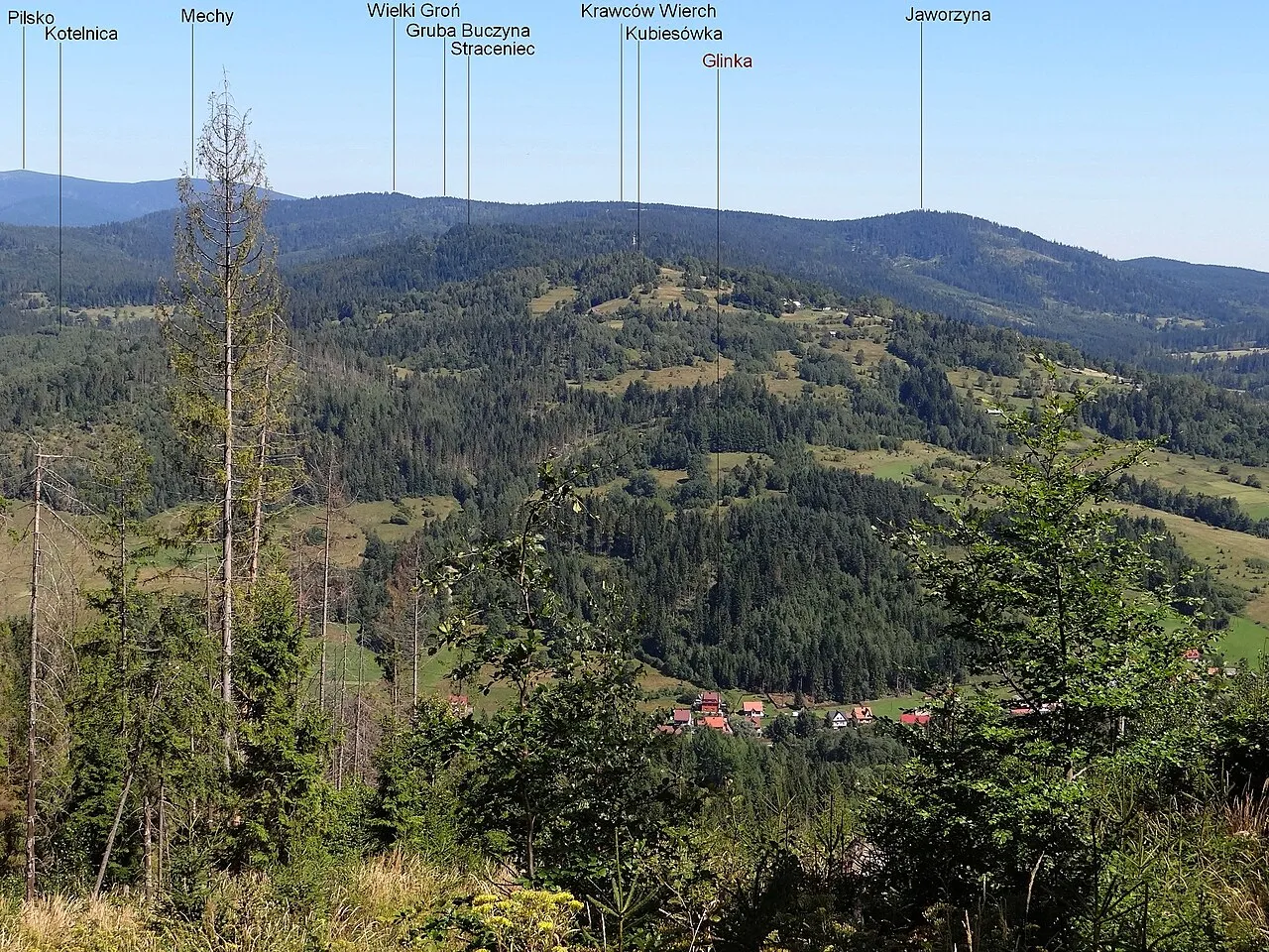 Bac&oacute;wka PTTK Krawc&oacute;w Wierch panorama