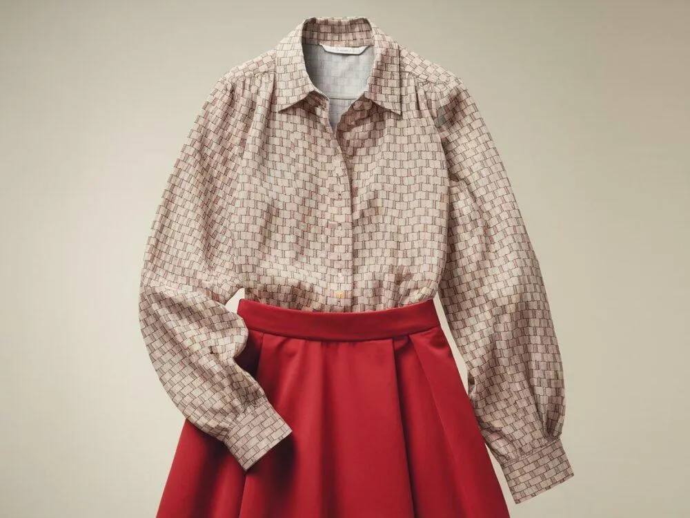 Czerwona spódnica wzory bluzek