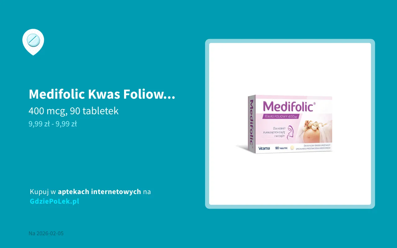 Opakowania kwasu foliowego w aptece