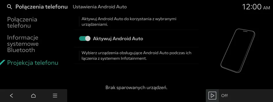 ikona błędu bluetooth samochód telefon