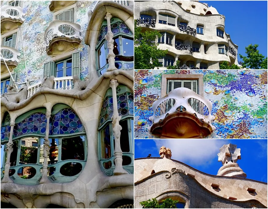 Eixample Barcelona architektura Gaudi szerokie ulice