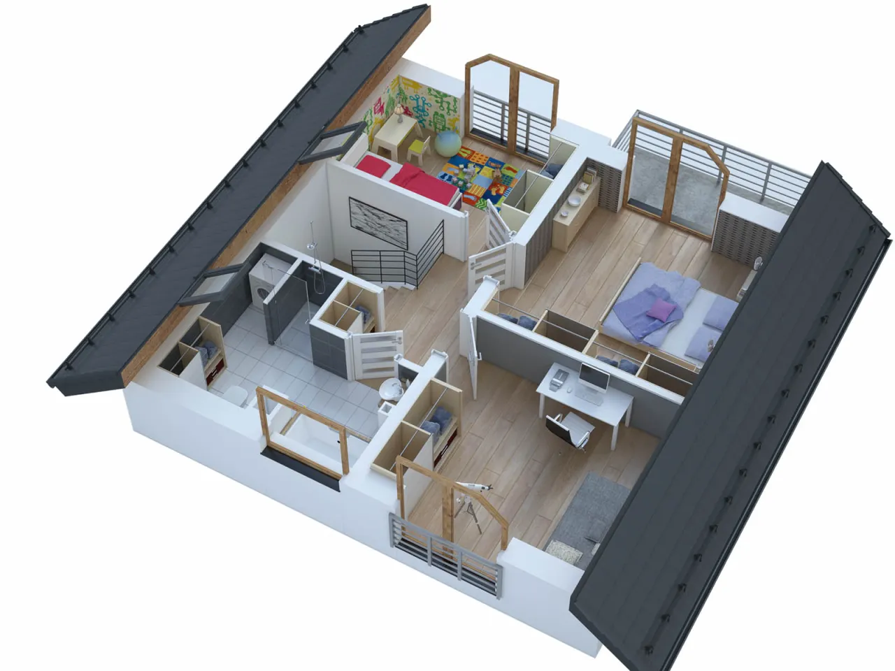 projekt domu 70m2 wizualizacja