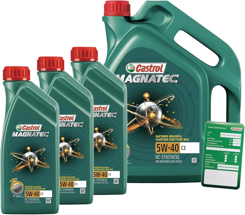 bidon d'huile moteur avec étiquette spécifications VW