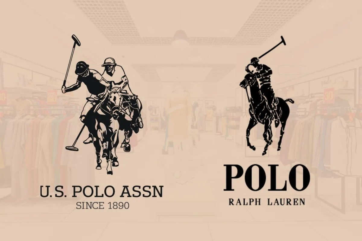 Dwa logotypy z jeźdźcami polo: U.S. Polo Assn. (od 1890) i Polo Ralph Lauren. Us Polo Assn co to za firma? To marka odzieżowa.
