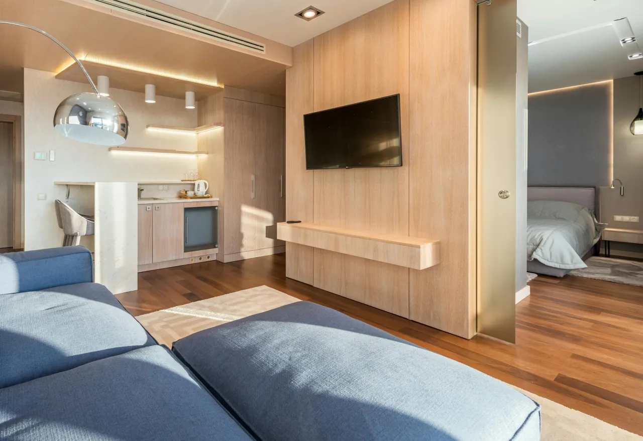 inspiracje oddzielenie sypialni od salonu